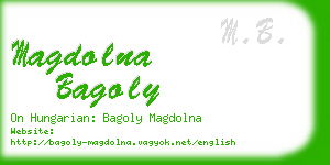 magdolna bagoly business card